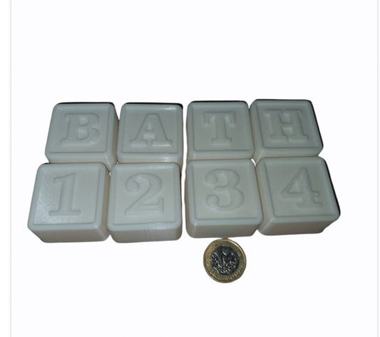 Mini alphabet and numbers mould set (34 total)